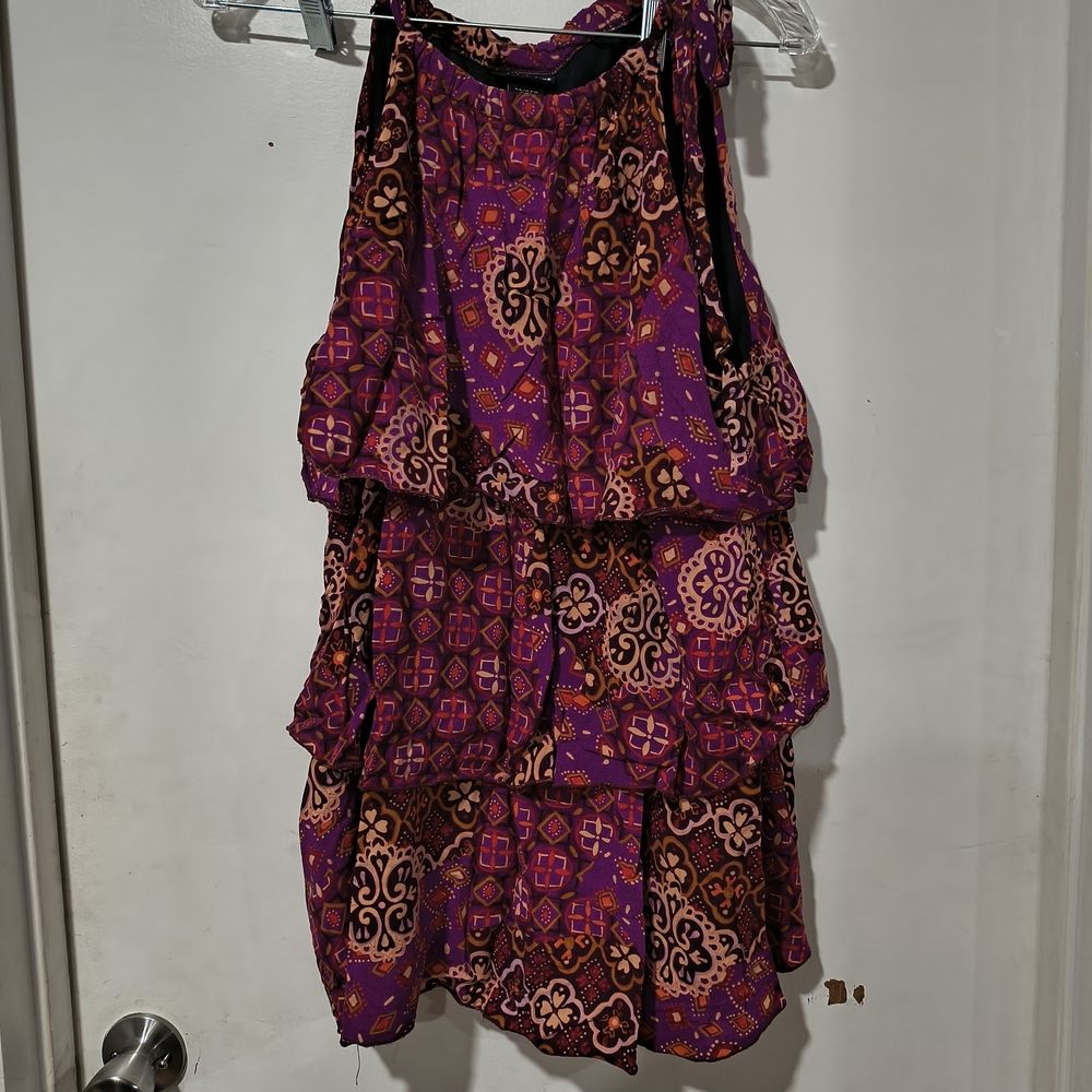 Lane Bryant Multicolor Patterned Sleeveless Top